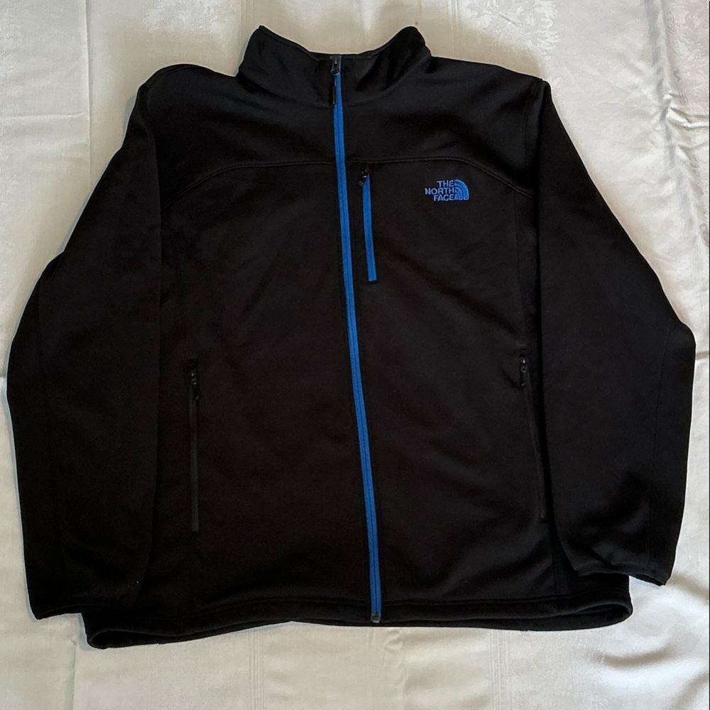 The North Face Black Jacket with Blue Accents